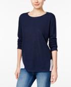 Style & Co. Mixed-media Top, Only At Macy's