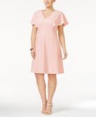 Calvin Klein Plus Size Flutter-sleeve A-line Dress