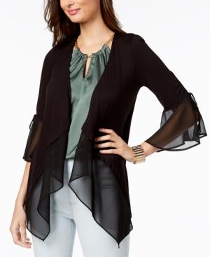 Thalia Sodi Mixed-media Cardigan, Created For Macy's