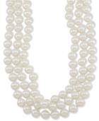 Carolee Necklace, 72" White Glass Pearl Rope
