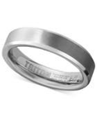 Triton White Tungsten Carbide Ring, Wedding Band (5mm)