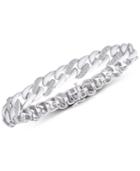 Men's Diamond Link Bracelet (1 Ct. T.w.) In Sterling Silver