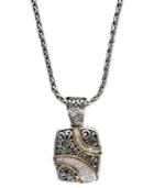 Balissima By Effy Diamond Ribbon Pendant (1/4 Ct. T.w.) In 18k Gold And Sterling Silver