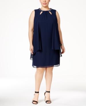 Sl Fashions Plus Size Cutout Sheath Dress