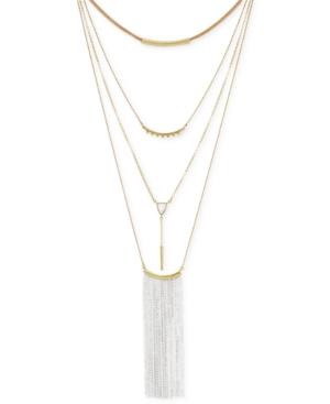 Lucky Brand Two-tone Multi-layer Choker Necklace