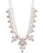 Givenchy Silver-tone Crystal Statement Necklace, 16 + 3 Extender