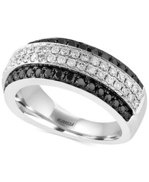 Caviar By Effy Black And White Diamond Band (1-1/6 Ct. T.w.) In 14k White Gold