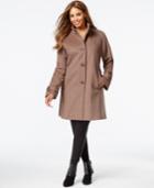 Jones New York Plus Size Heathered Walker Coat