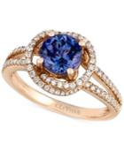 Le Vian Tanzanite (1-1/5 Ct. T.w.) And Diamond (3/8 Ct. T.w.) Ring In 14k Rose Gold