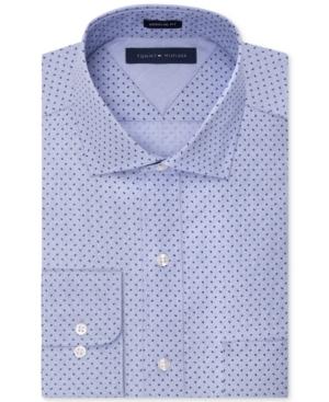 Tommy Hilfiger Easy Care Stream Blue Patterned Dress Shirt