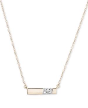 Elsie May Diamond Accent Dash 16 Pendant Necklace In 14k Gold
