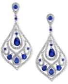 Final Call By Effy Sapphire (2-5/8 Ct. T.w.) & Diamond (1 Ct. T.w.) Chandelier Drop Earrings In 14k White Gold