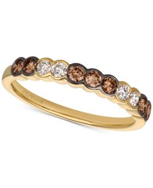 Le Vian Chocolate & Nude Diamond Bezel Ring (1/2 Ct. T.w.) In 14k Gold