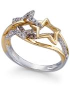 Diamond Star Ring (1/3 Ct. T.w.) In 14k Gold And White Gold