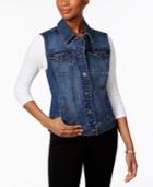 Style & Co Petite Denim Vest, Created For Macy's