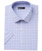 Bar Iii Men's Slim-fit Stretch Easy Care Short Sleeve Dress Shirt, Only At Macy's