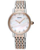 Seiko Women's Crystal Two-tone Stainless Steel Bracelet Watch 29.4mm