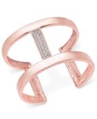 Inc International Concepts Rose Gold-tone Pave Cuff Bracelet, Only At Macy's