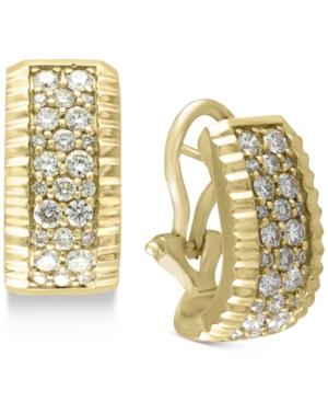 Trio By Effy Diamond Pave Hoop Earrings (9/10 Ct. T.w.) In 14k White Or Yellow Gold