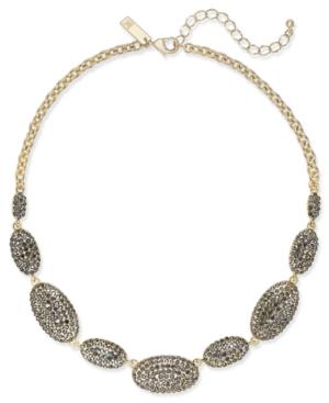 Inc International Concepts Gold-tone Pave Oval Statement Necklace, Created For Macy's