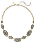 Inc International Concepts Gold-tone Pave Oval Statement Necklace, Created For Macy's