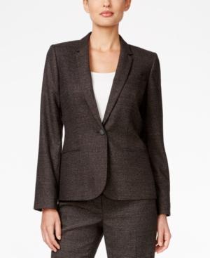 Calvin Klein One-button Plaid Jacket