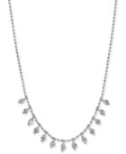 Diamond Dangle 17 Statement Necklace (1/2 Ct. T.w.) In 14k White Gold