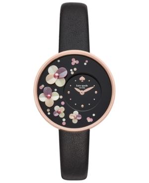 Kate Spade New York Women's Metro Black Leather Strap Watch 36mm