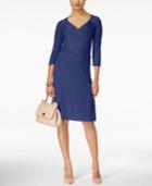 Ny Collection Faux-wrap Crossover Dress