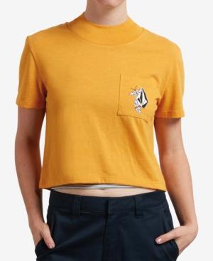 Volcom Juniors' Graphic-print Cropped T-shirt