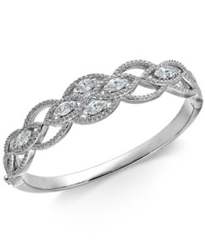 Danori Crystal Braided Openwork Bangle Bracelet, Created For Macy's