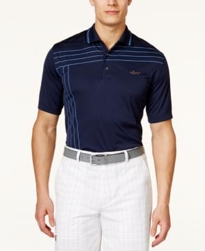 Greg Norman For Tasso Elba Men's Partially Striped Golf Polo, Only At Macy's