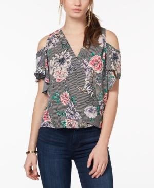 Bcx Juniors' Cold-shoulder Wrap Top