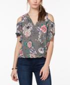 Bcx Juniors' Cold-shoulder Wrap Top