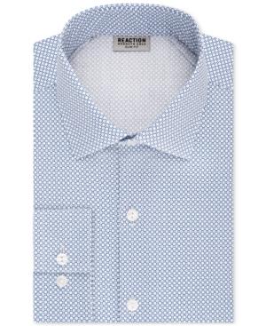 Kenneth Cole Reaction Men's Slim-fit Techni-cole Stretch Performance Birdseye Dress Shirt