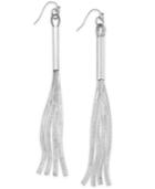 Thalia Sodi Silver-tone Herringbone Linear Drop Earrings, Created For Macy's