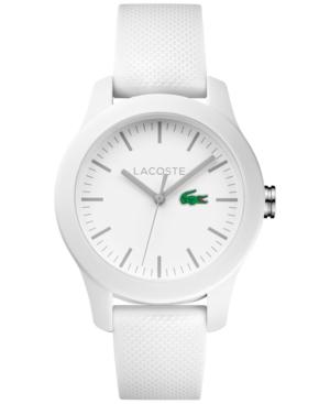 Lacoste Women's 12.12 White Rubber Strap Watch 38mm 2000954