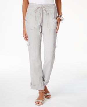 Inc International Concepts Curvy Roll-tab Cargo Pants, Only At Macy's