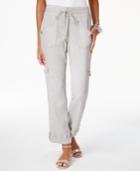 Inc International Concepts Curvy Roll-tab Cargo Pants, Only At Macy's