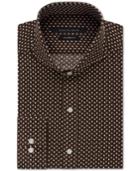 Sean John Men's Classic-fit Chocolate Diamond-pattern Dress Shirt
