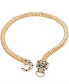 Thalia Sodi Gold-tone Glitter Leopard Head Collar Necklace, Only At Macy's