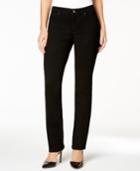 Charter Club Petite Lexington Saturated Black Straight-leg Jeans, Only At Macy's