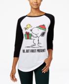 Peanuts Juniors' Presents Graphic Baseball T-shirt