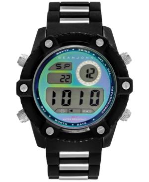 Sean John Men's Digital Two-tone Bracelet Watch 49x55mm 10026893