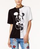 Disney Juniors' Mickey & Minnie Mouse Split Graphic T-shirt