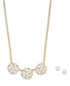 Charter Club Gold-tone Crystal & Imitation Pearl Jewelry