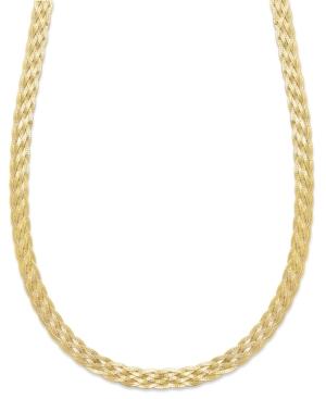 Giani Bernini 24k Gold Over Sterling Silver Necklace, Braided Necklace