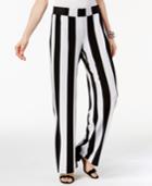 Inc International Concepts Striped Wide-leg Soft Pants, Only At Macy's