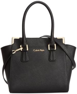 Calvin Klein On My Corner Saffiano Leather Crossbody