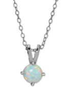 Giani Bernini Cubic Zirconia Iridescent Stone Circle Pendant Necklace In Sterling Silver, Only At Macy's